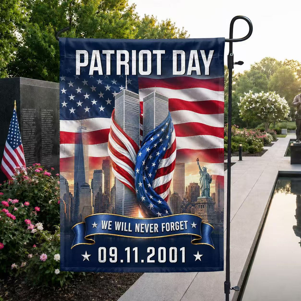 911 Rememberance Flag We Will Never Forget Memorial 911 Patriot Day