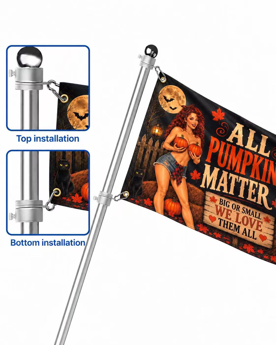 All Pumpkins Matter Funny Halloween Flag