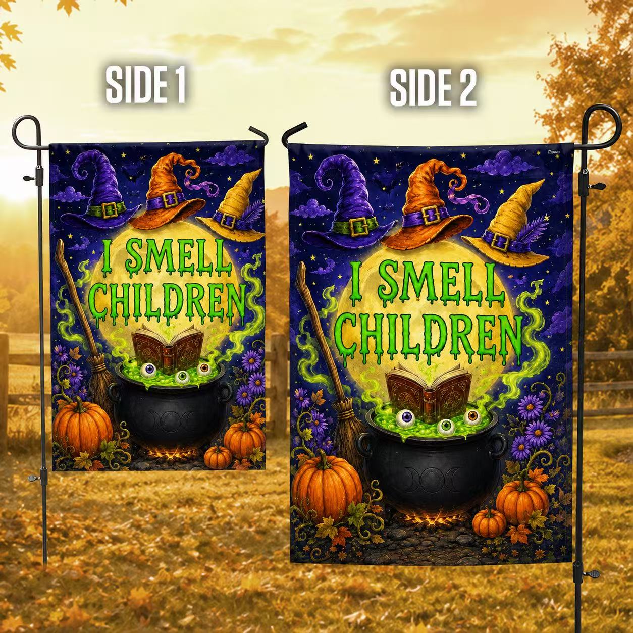 Spooky Witch’s Brew I Smell Children Halloween House Flag