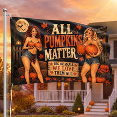 All Pumpkins Matter Funny Halloween Flag