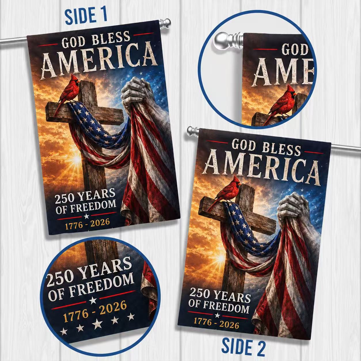 God Bless America Garden Flag