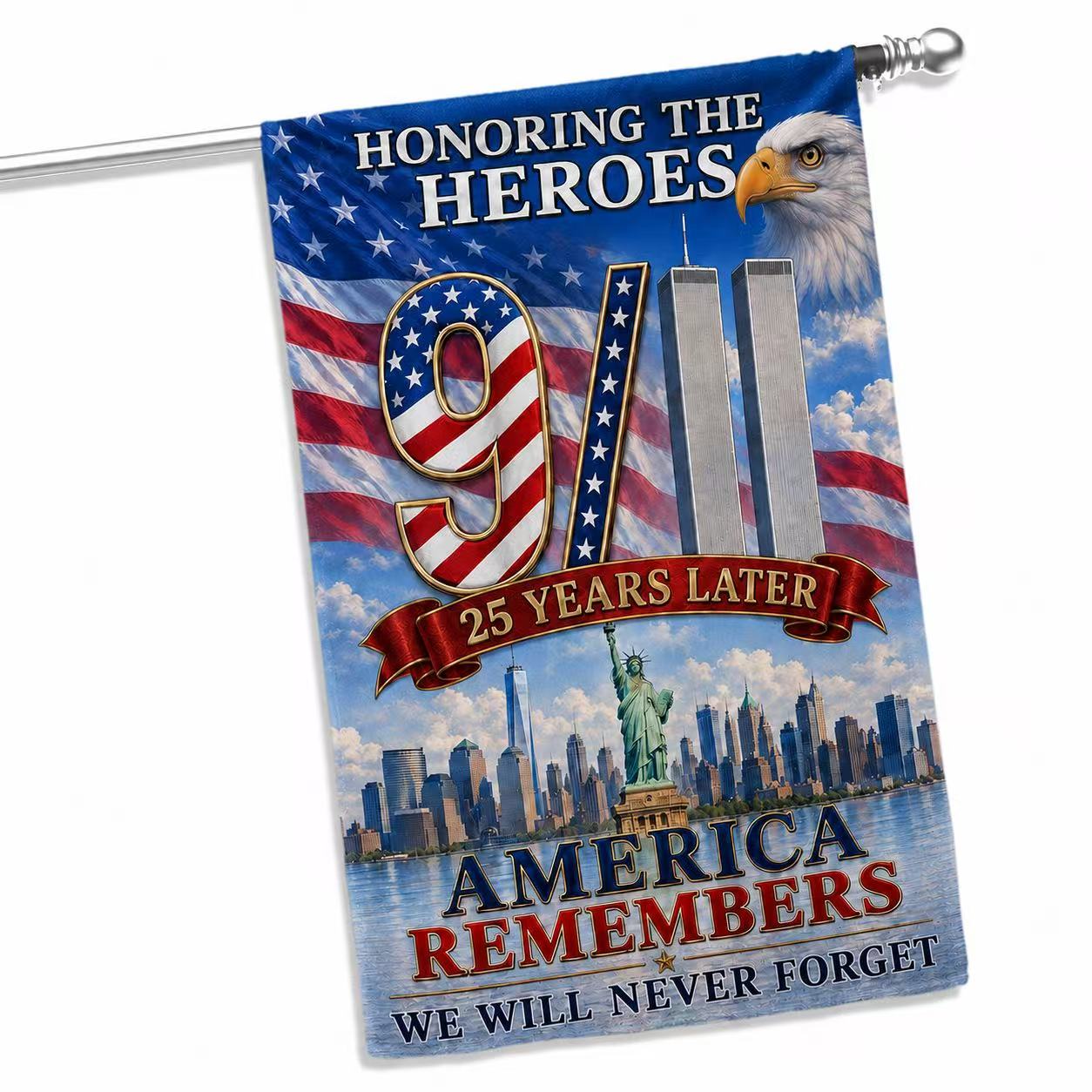 America Will Never Forget – 9/11 25th Anniversary Tribute Flag