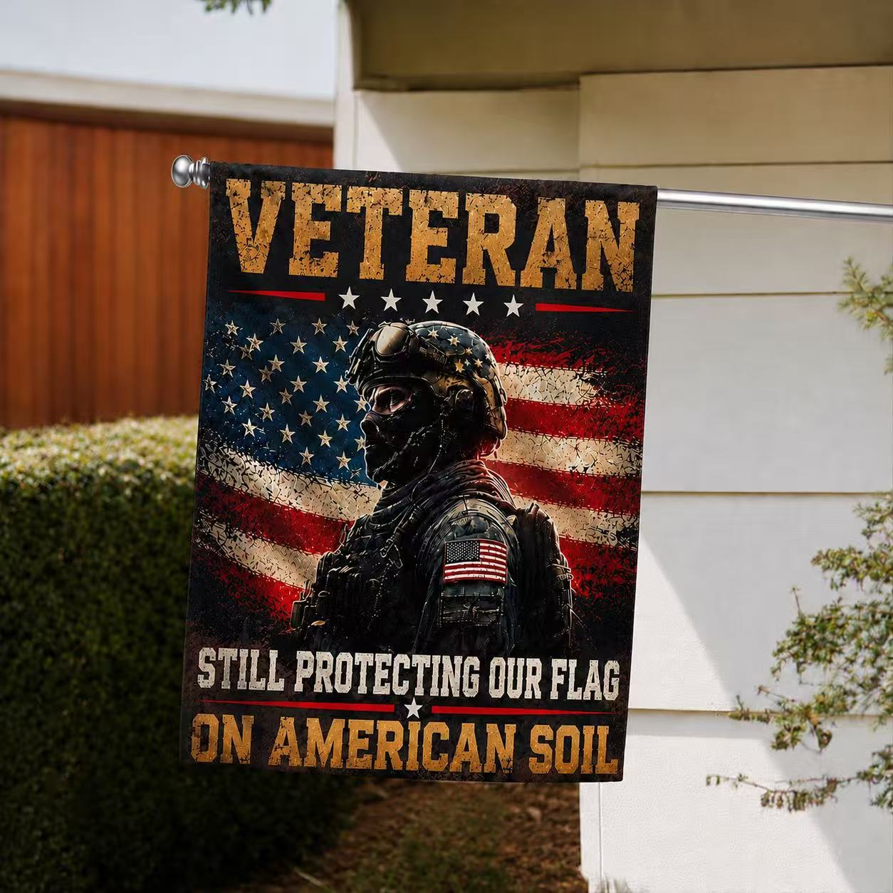 Veteran Patriotic Garden Flag