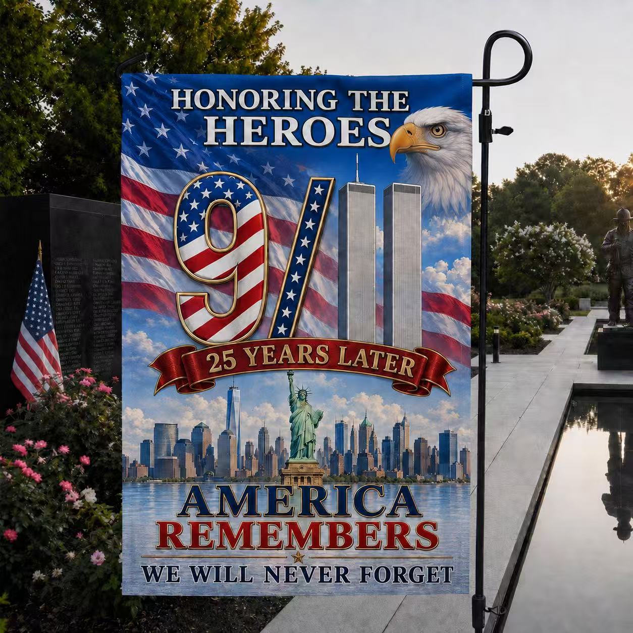 America Will Never Forget – 9/11 25th Anniversary Tribute Flag