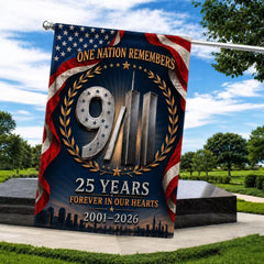 One Nation Remembers – 9/11 25th Anniversary Memorial Flag