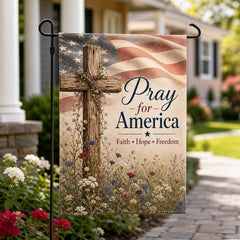 Pray for America Faith Hope Freedom Patriotic Flag