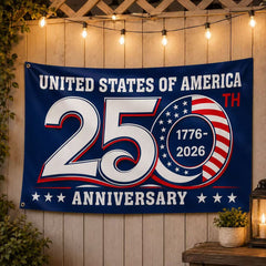 1776 2026 America 250th Anniversary Grommet Flag