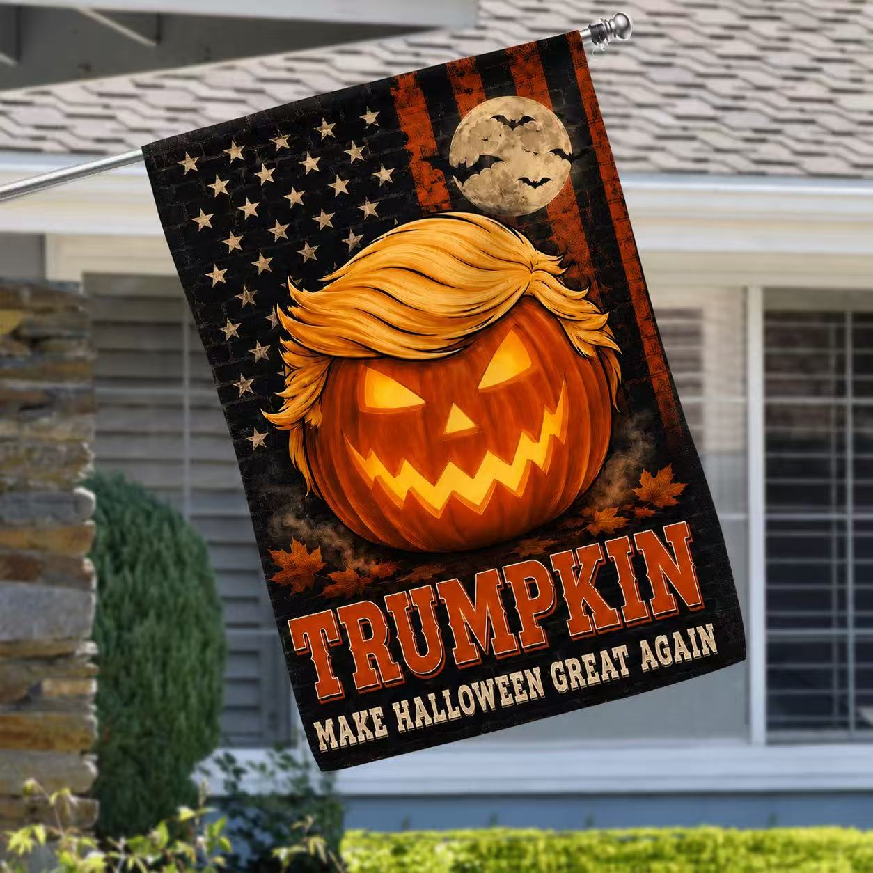 Trumpkin Make Halloween Great Again Garden Flag