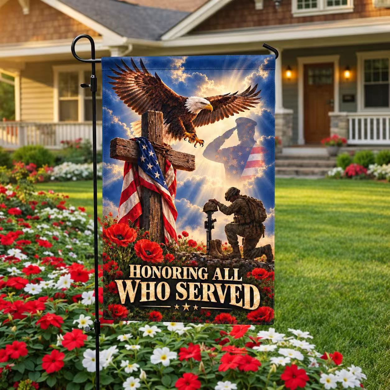 Veterans Day Flag, Honoring All Who Served Veteran Tribute Flag