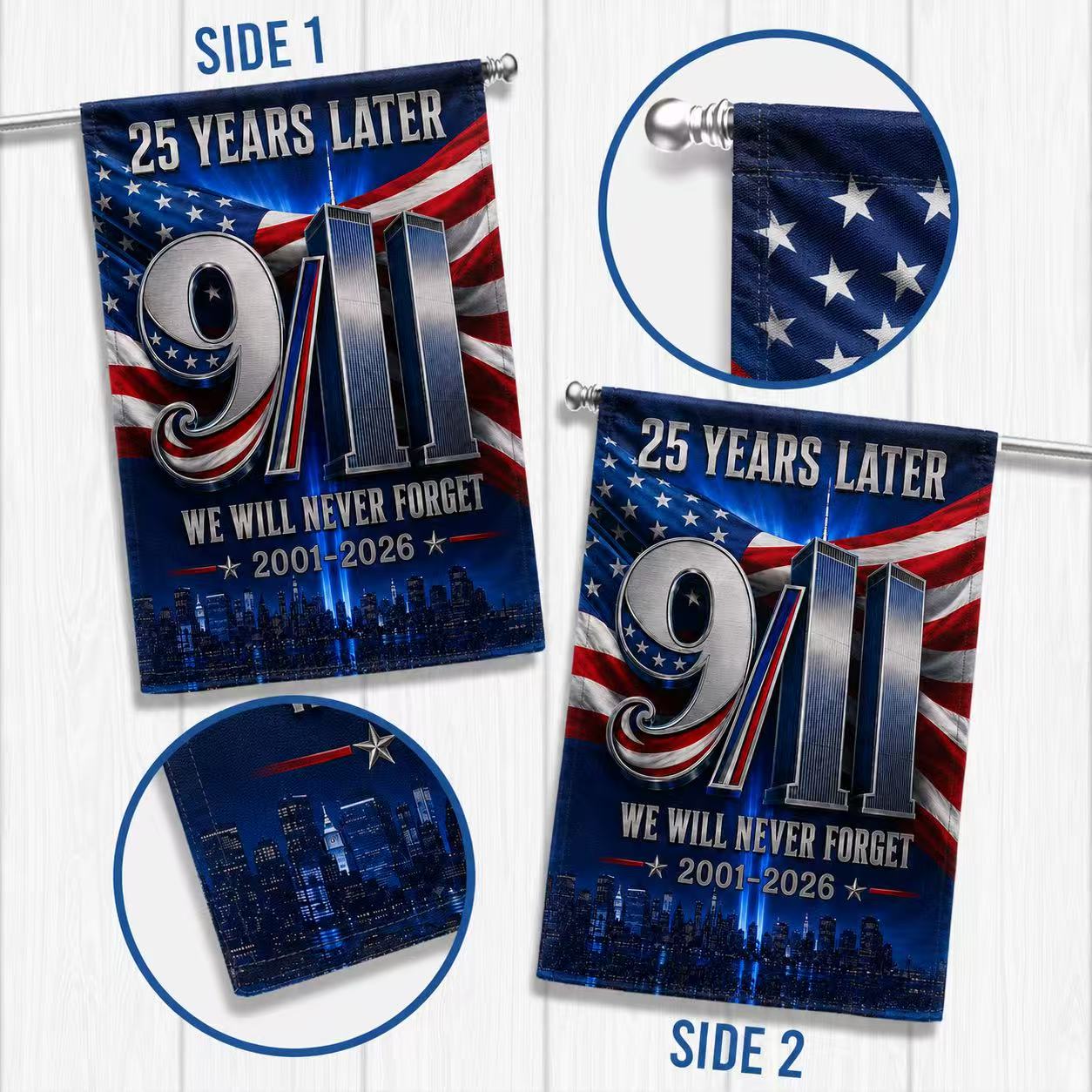 Never Forgotten – 9/11 25th Anniversary Tribute Flag