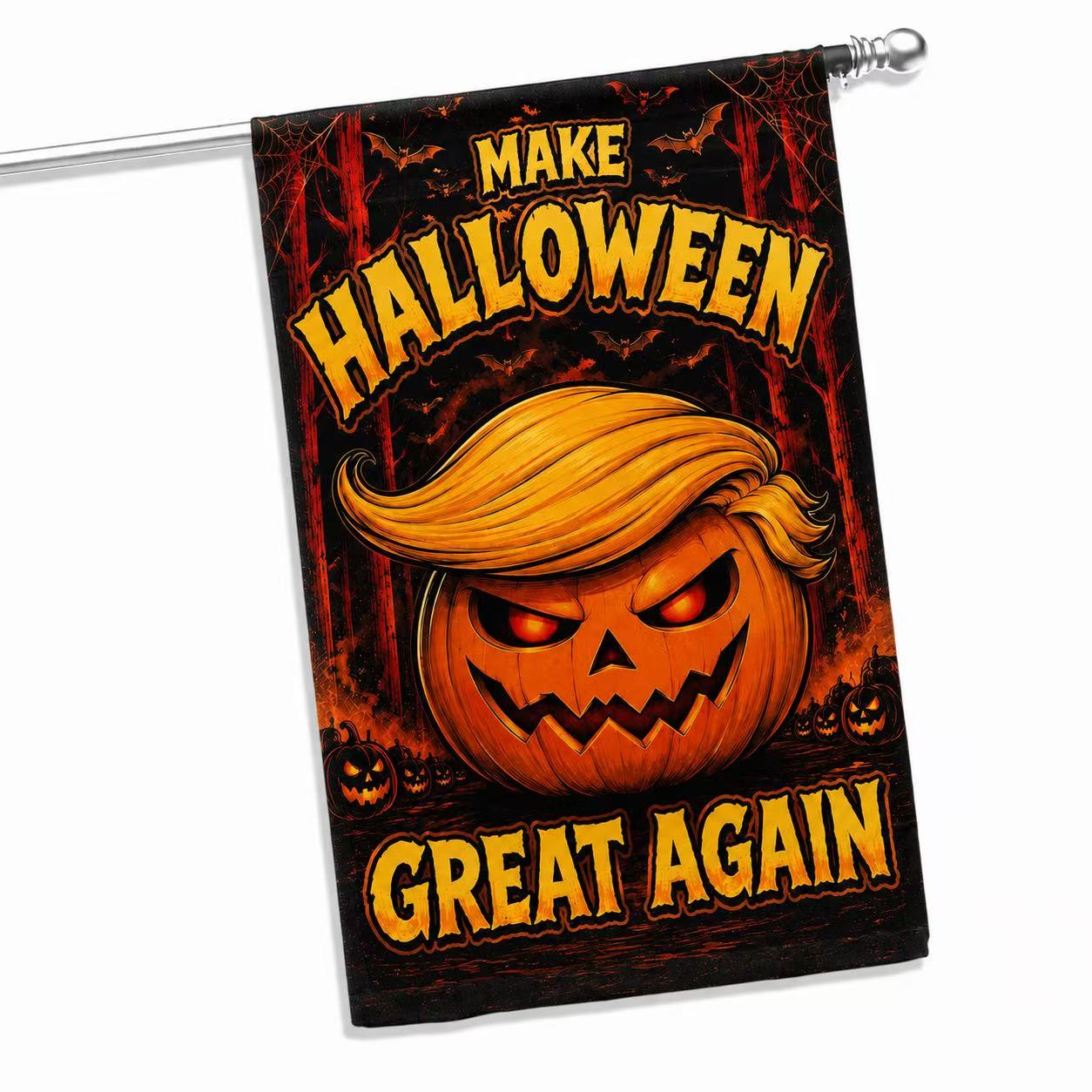 Make Halloween Great Again Trumpkin Garden Flag