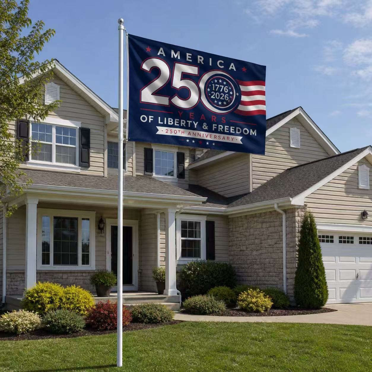 America 250 Years of Liberty & Freedom Flag – 1776–2026 Patriotic USA Anniversary Flag