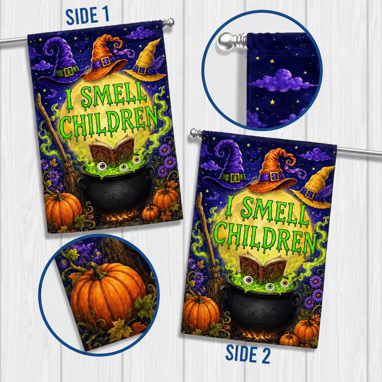 Spooky Witch’s Brew I Smell Children Halloween House Flag