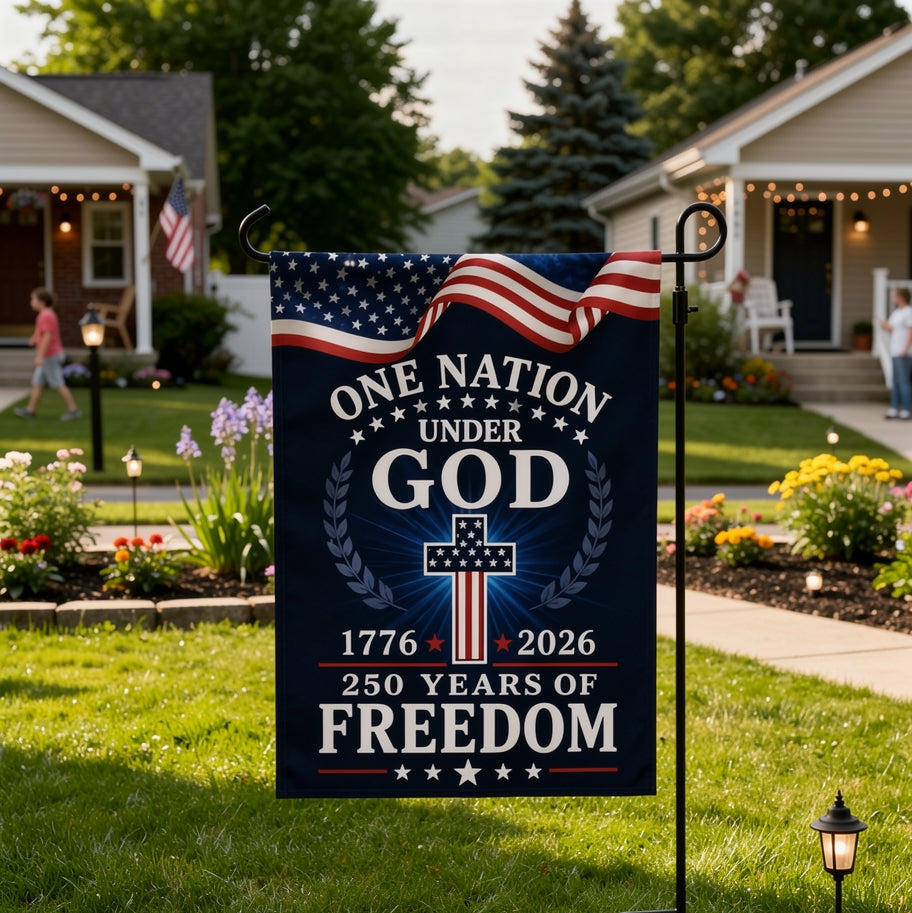 1776–2026 One Nation Under God America 250th Anniversary Patriotic Flag