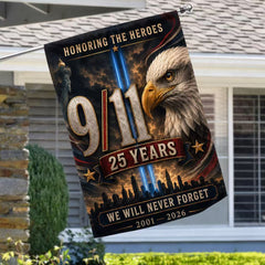 Honoring the Heroes – 9/11 25th Anniversary Eagle Memorial Flag