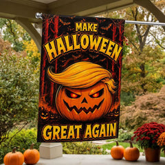 Make Halloween Great Again Trumpkin Garden Flag