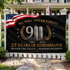 9/11 25 Years of Remembrance Memorial Flag