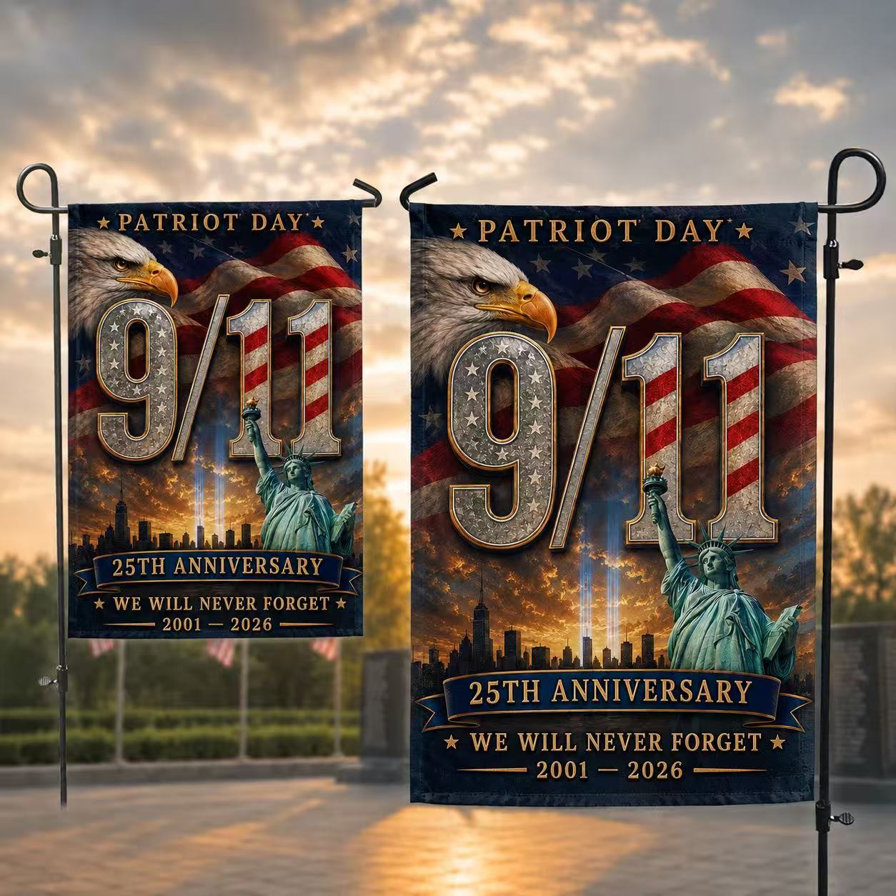 Patriot Day 9/11 25th Anniversary Memorial Flag