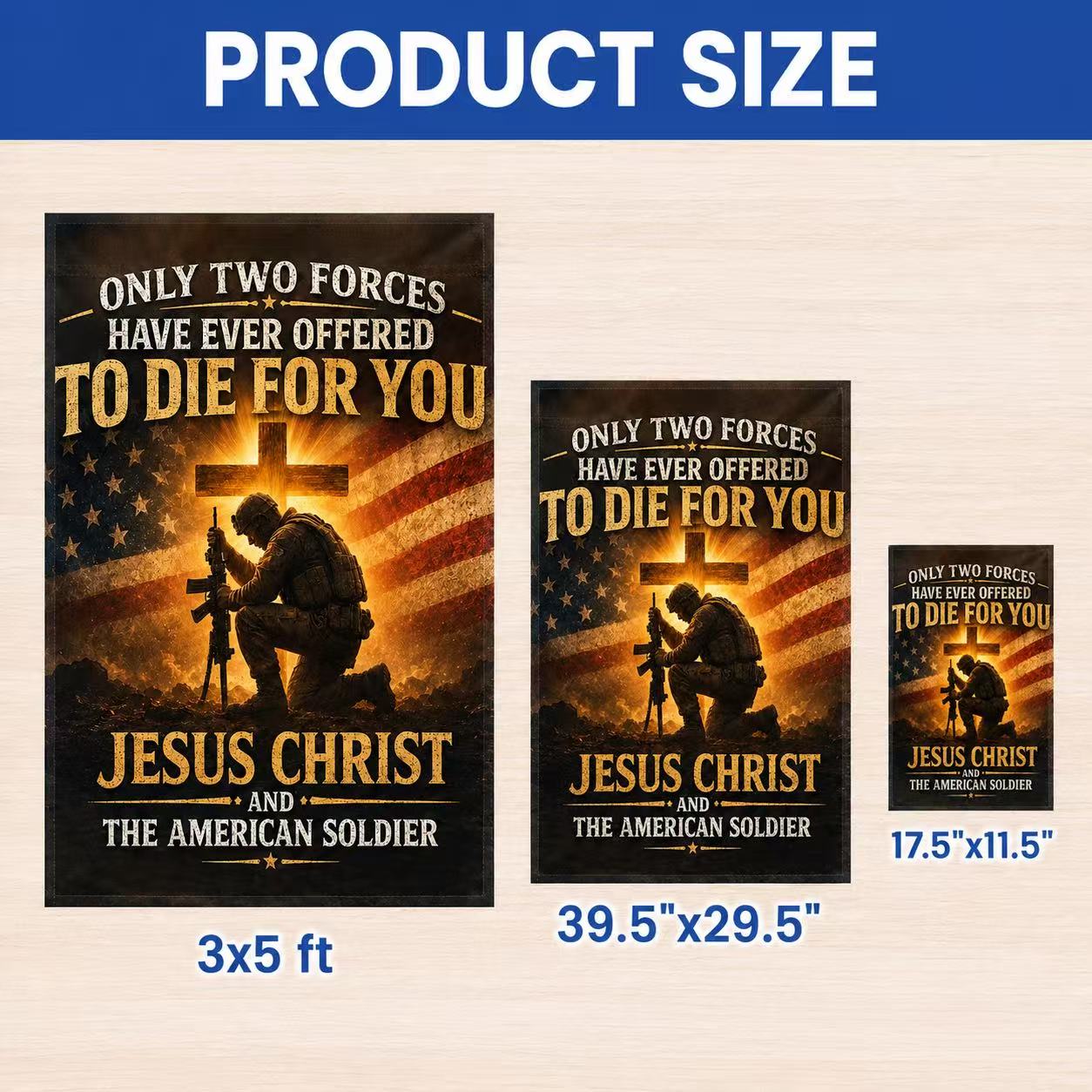 Only Two Forces Jesus Christ & The American Soldier Flag