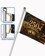 America 250 Years of Freedom Faith Liberty Unity Flag – 1776–2026 Patriotic Vintage USA Flag