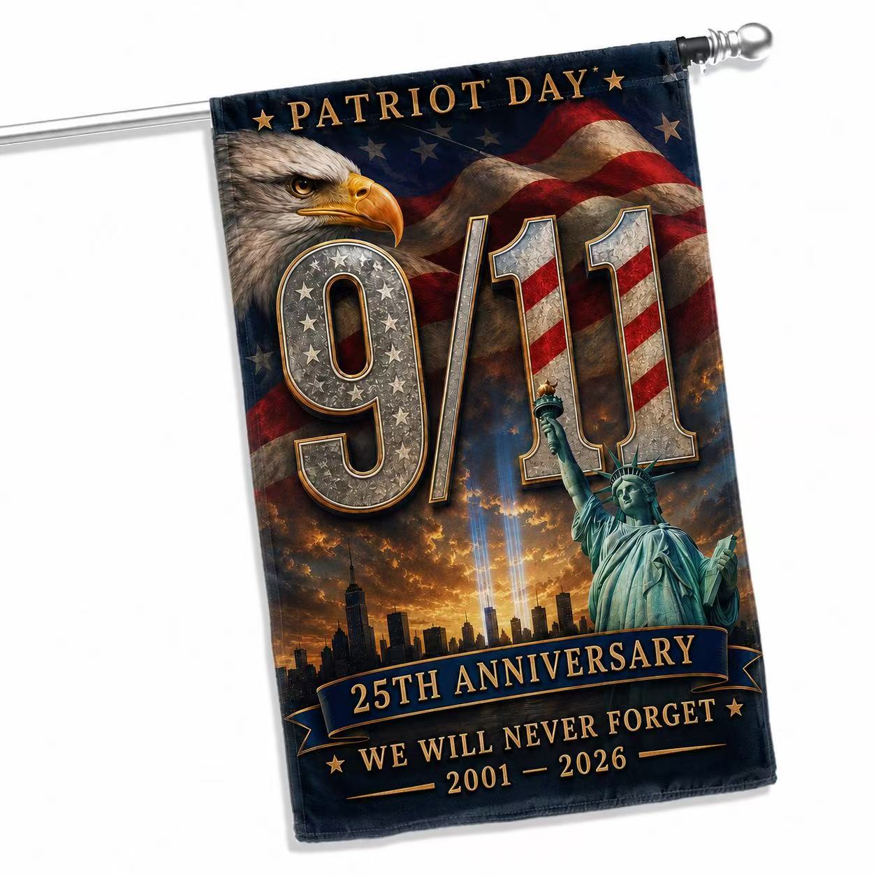 Patriot Day 9/11 25th Anniversary Memorial Flag