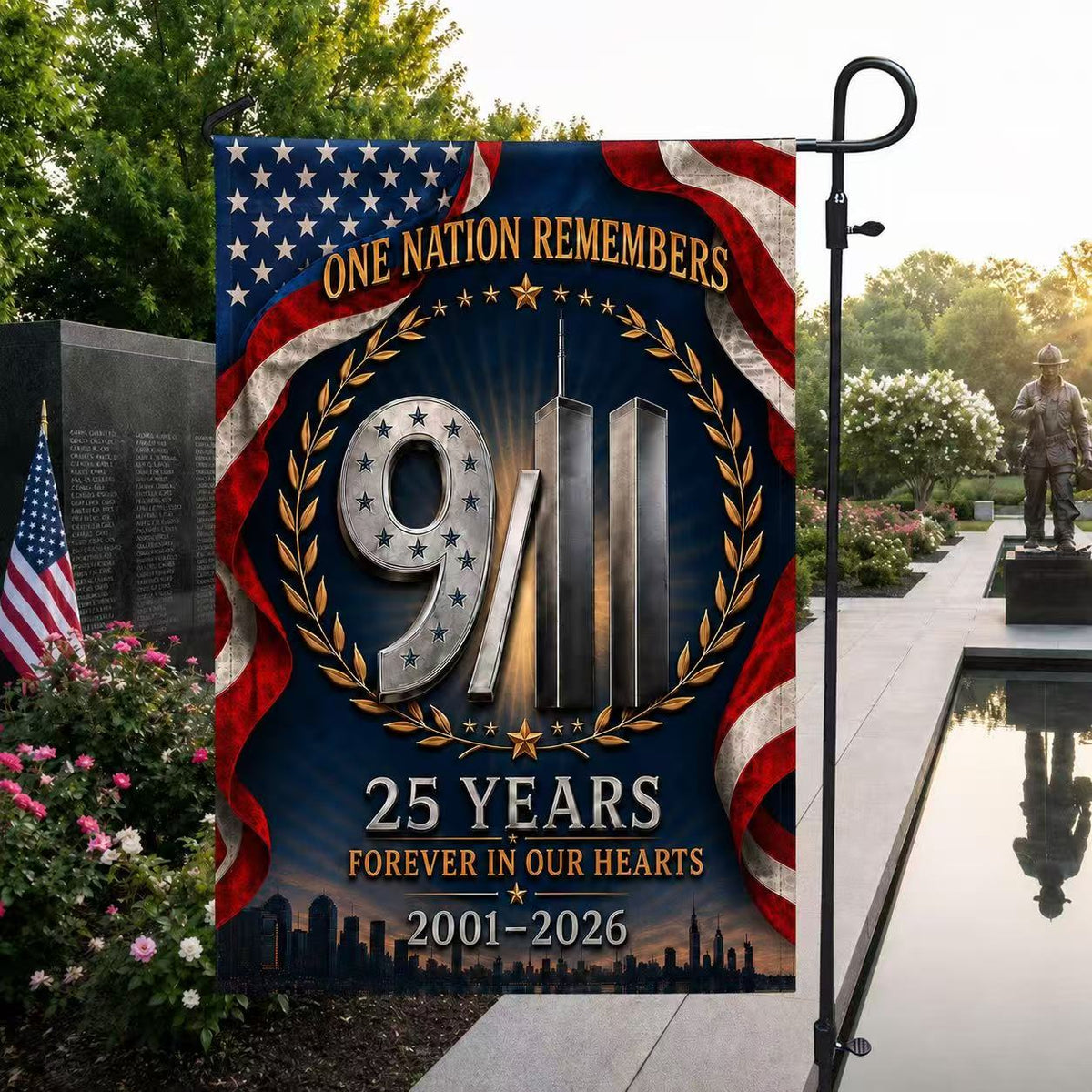 One Nation Remembers – 9/11 25th Anniversary Memorial Flag