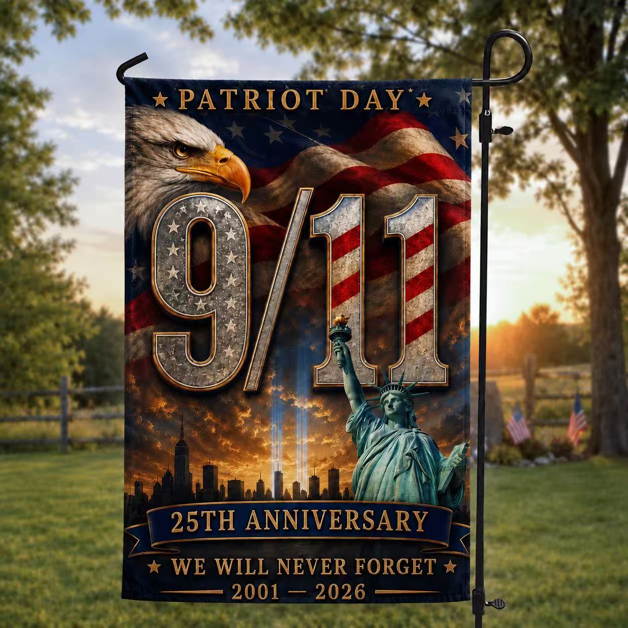 Patriot Day 9/11 25th Anniversary Memorial Flag