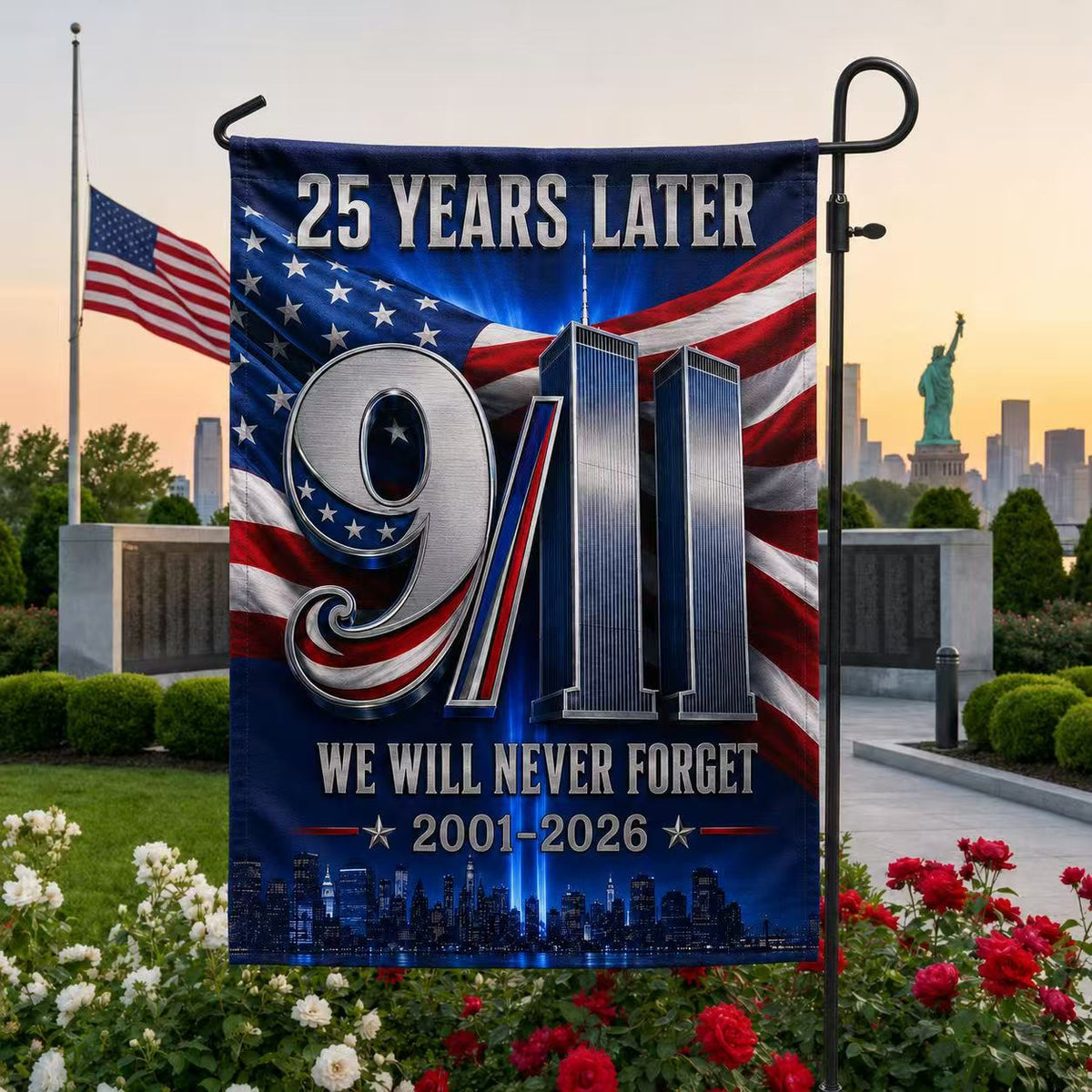 Never Forgotten – 9/11 25th Anniversary Tribute Flag