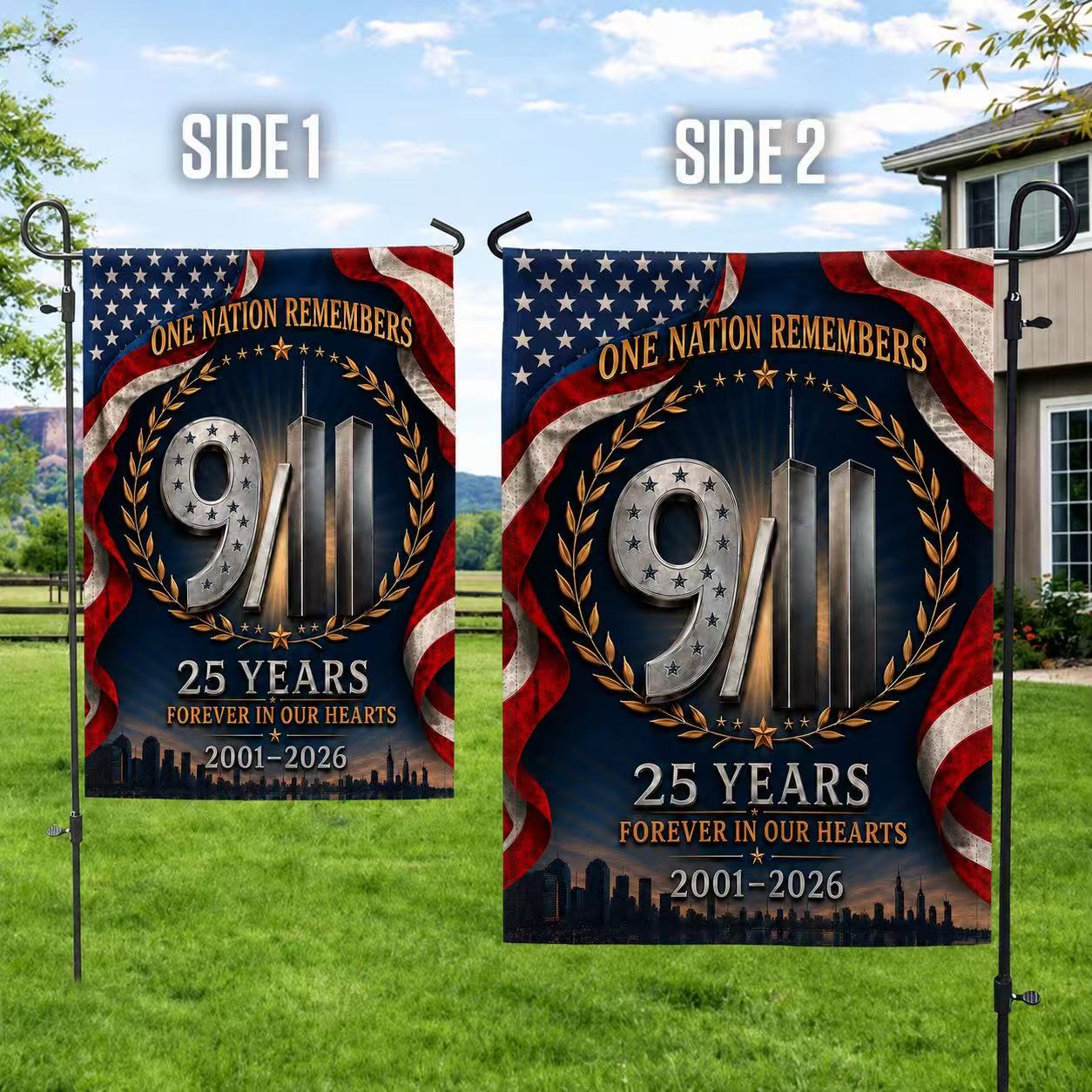 One Nation Remembers – 9/11 25th Anniversary Memorial Flag
