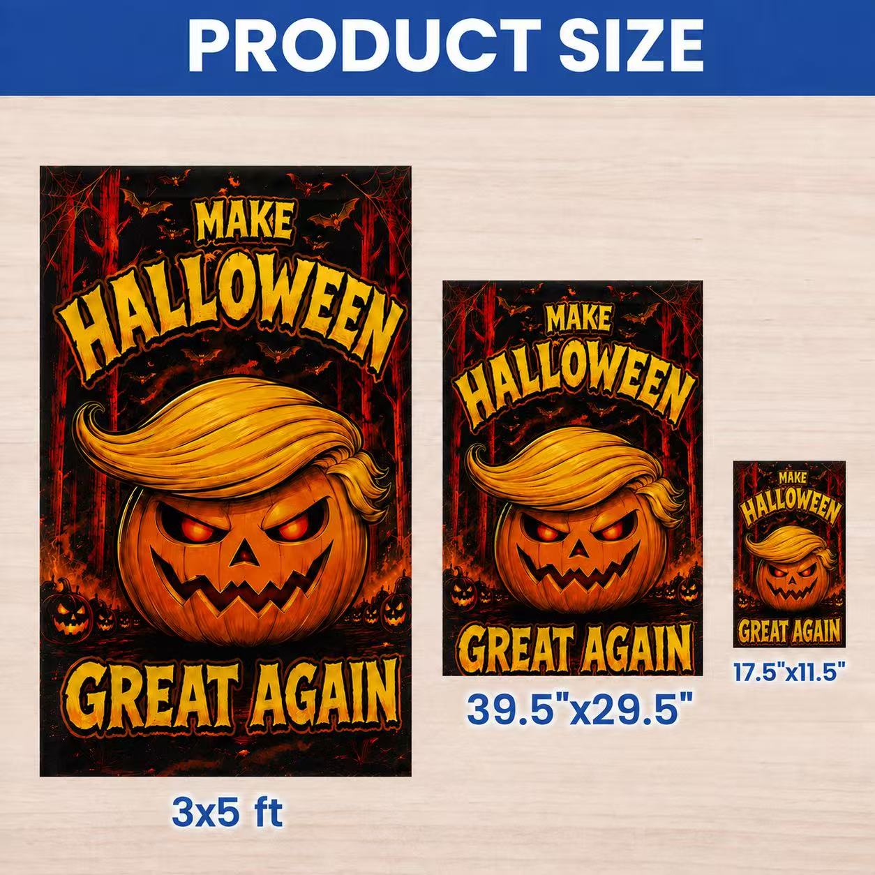 Make Halloween Great Again Trumpkin Garden Flag