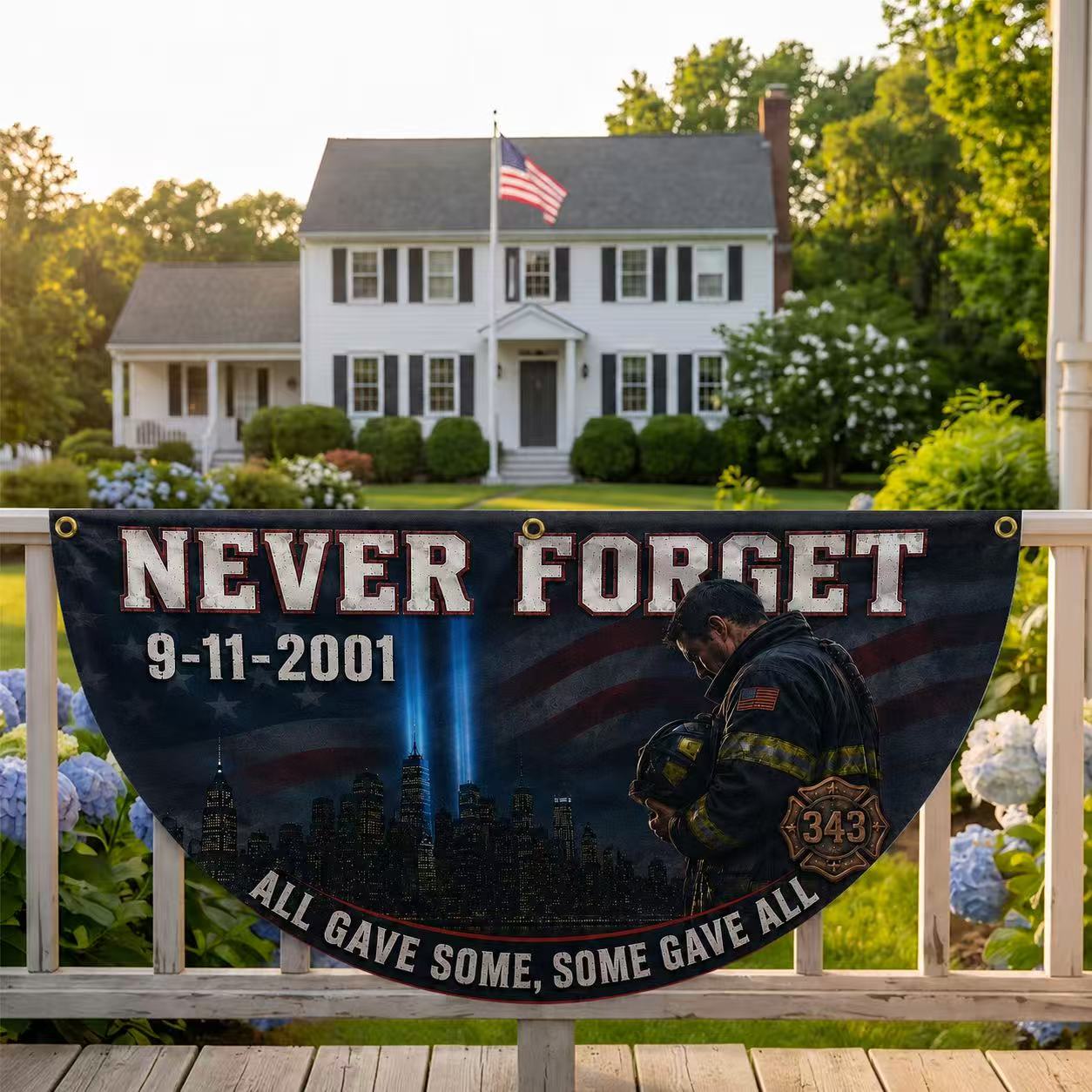 9/11 Never Forget 343 Firefighter Memorial Flag