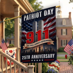 Patriot Day – We Will Always Remember 9/11 25th Anniversary Flag