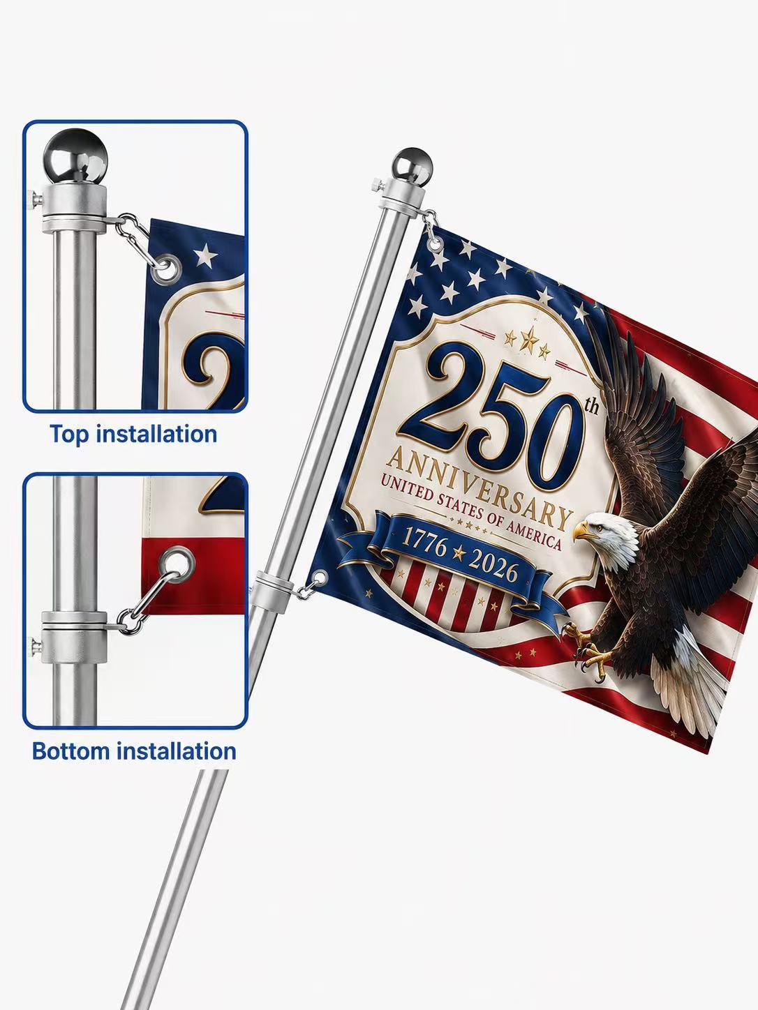 U.S. Founding 250th Anniversary Eagle Flag — 1776–2026 Patriotic Flag