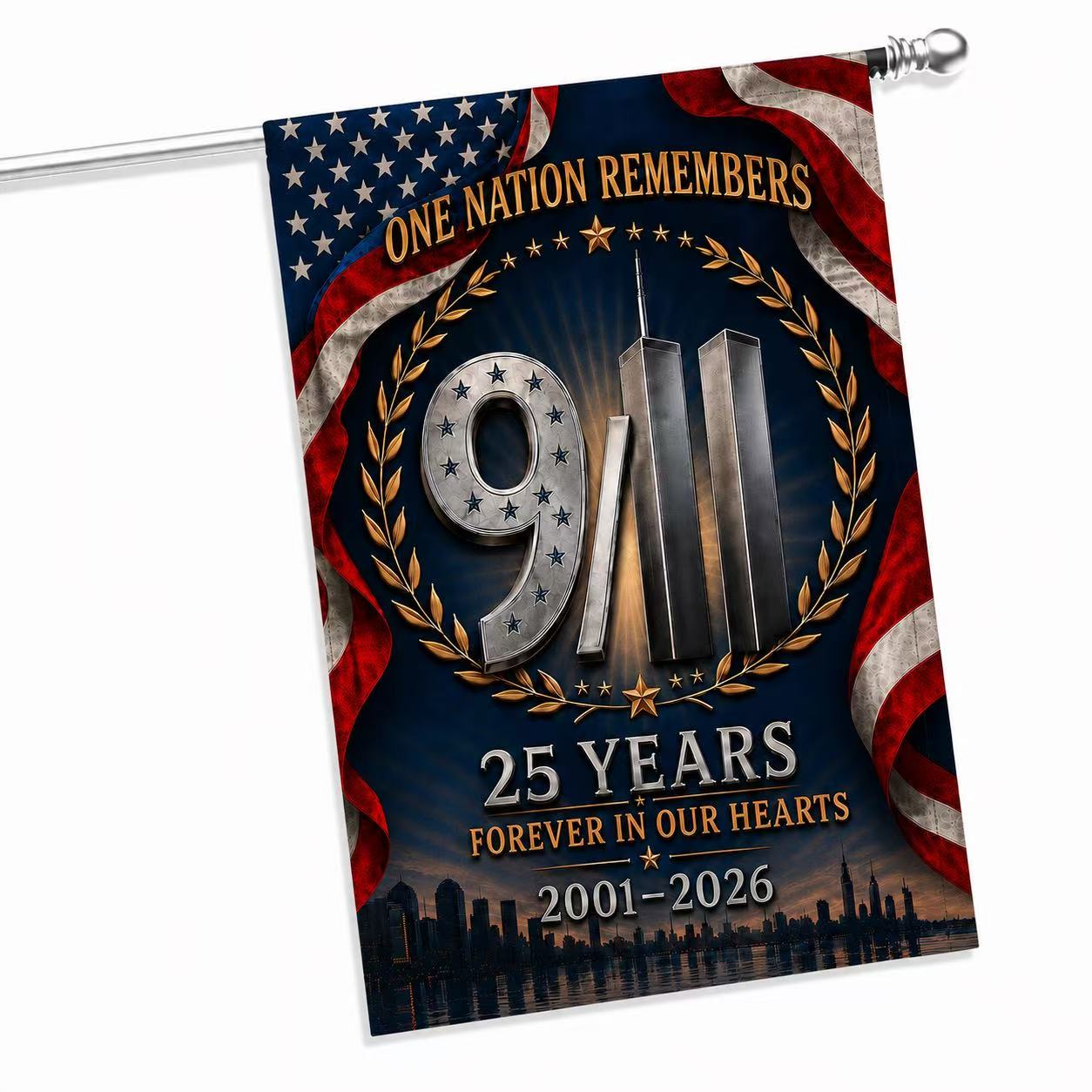 One Nation Remembers – 9/11 25th Anniversary Memorial Flag