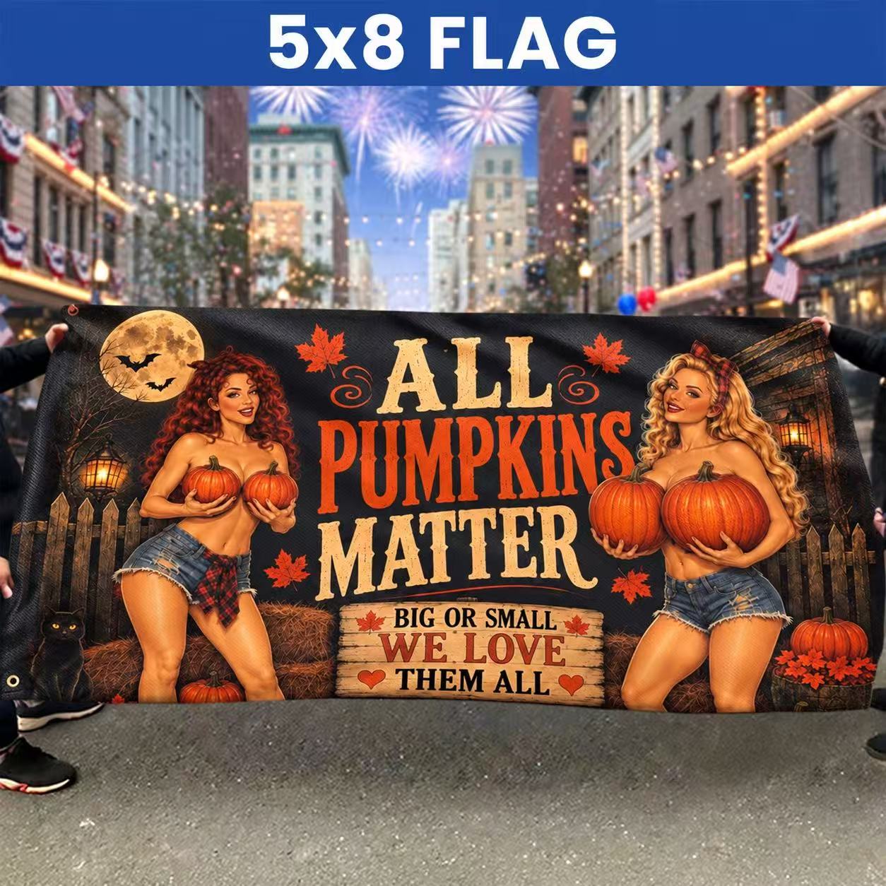All Pumpkins Matter Funny Halloween Flag