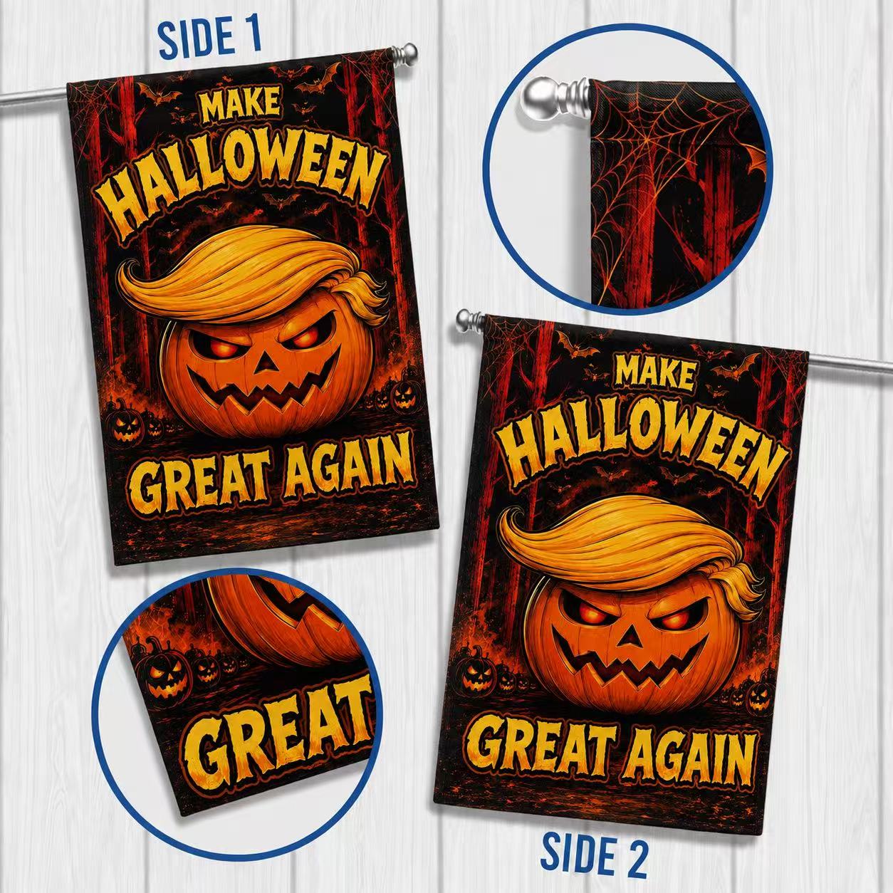 Make Halloween Great Again Trumpkin Garden Flag