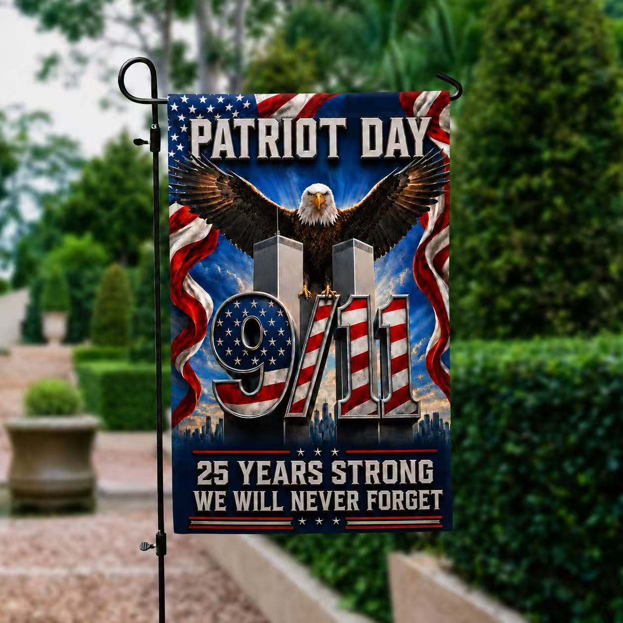 25 Years Strong – We Will Never Forget 9/11 Memorial Flag