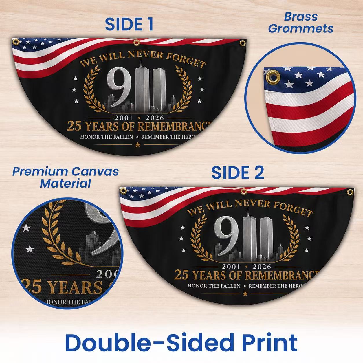 9/11 25th Anniversary Remembrance Memorial Banner
