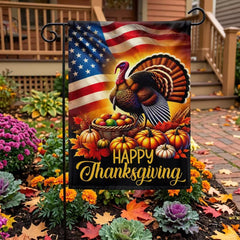 Thanksgiving Turkey American Flag