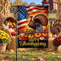 Thanksgiving Turkey American Flag