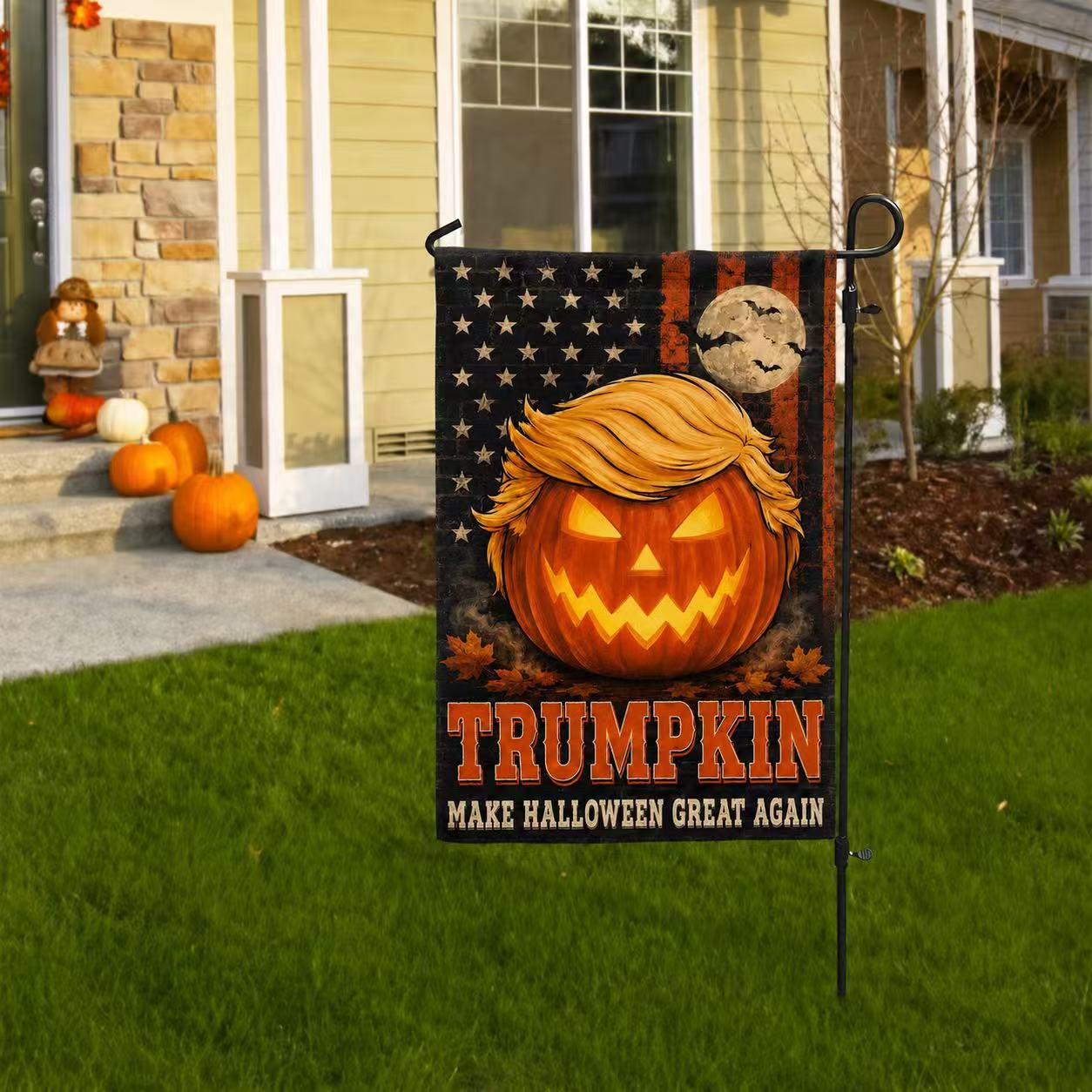 Trumpkin Make Halloween Great Again Garden Flag