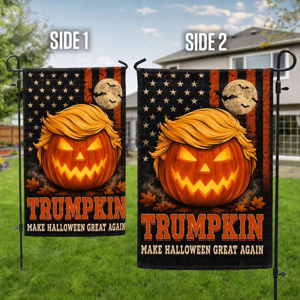 Trumpkin Make Halloween Great Again Garden Flag