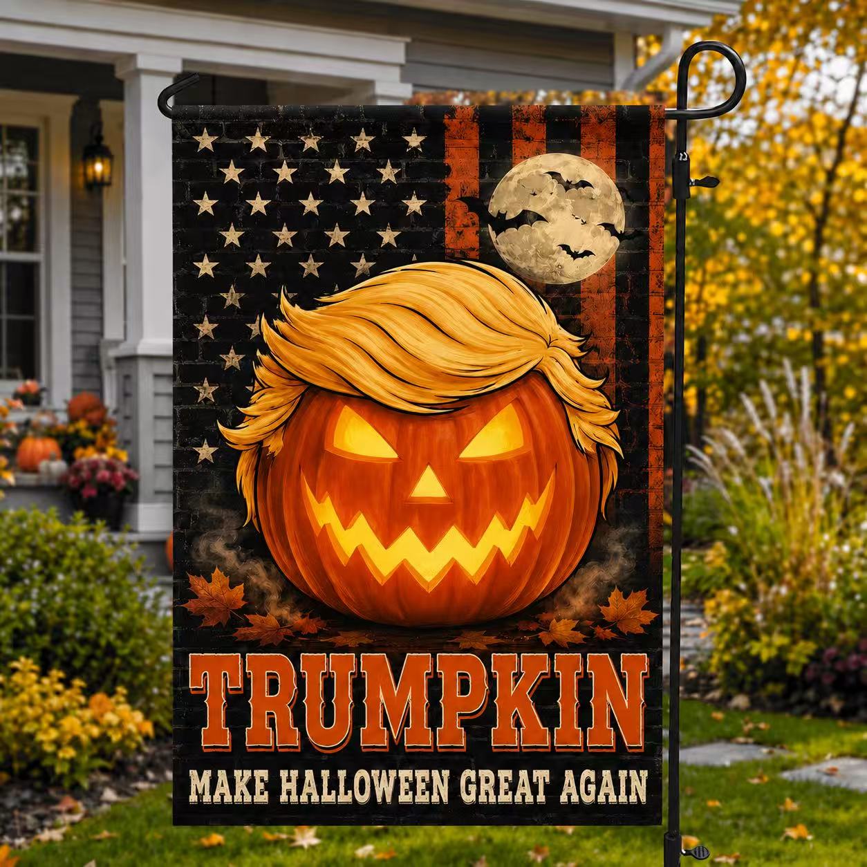 Trumpkin Make Halloween Great Again Garden Flag