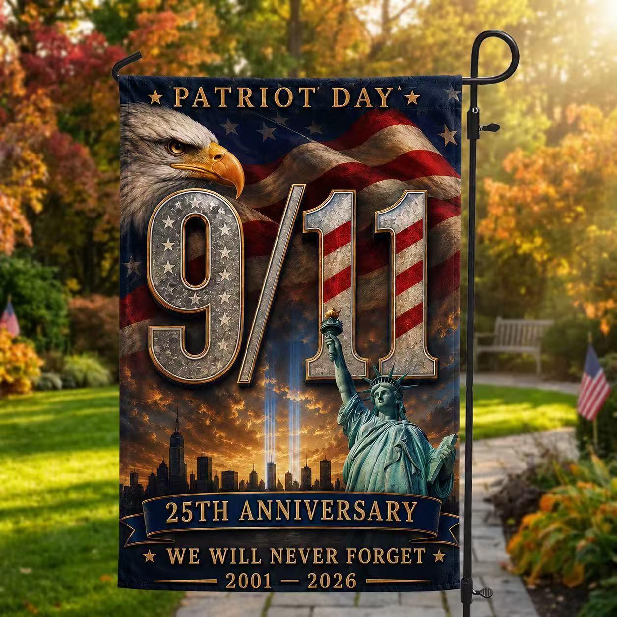 Patriot Day 9/11 25th Anniversary Memorial Flag