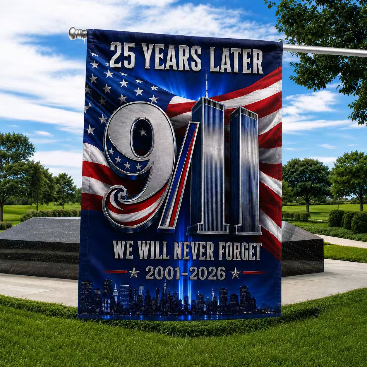 Never Forgotten – 9/11 25th Anniversary Tribute Flag