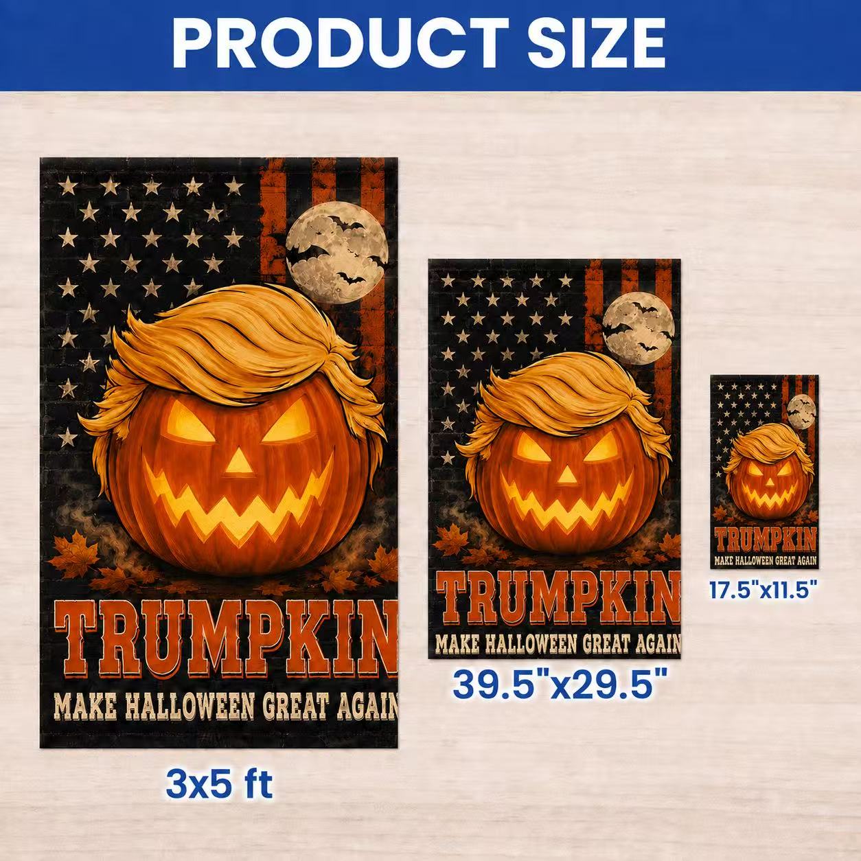 Trumpkin Make Halloween Great Again Garden Flag