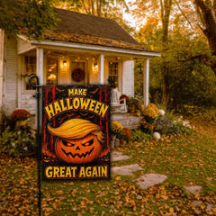 Make Halloween Great Again Trumpkin Garden Flag