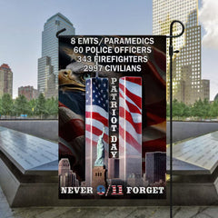 Never Forget 9/11 Patriot Day Eagle American Flag