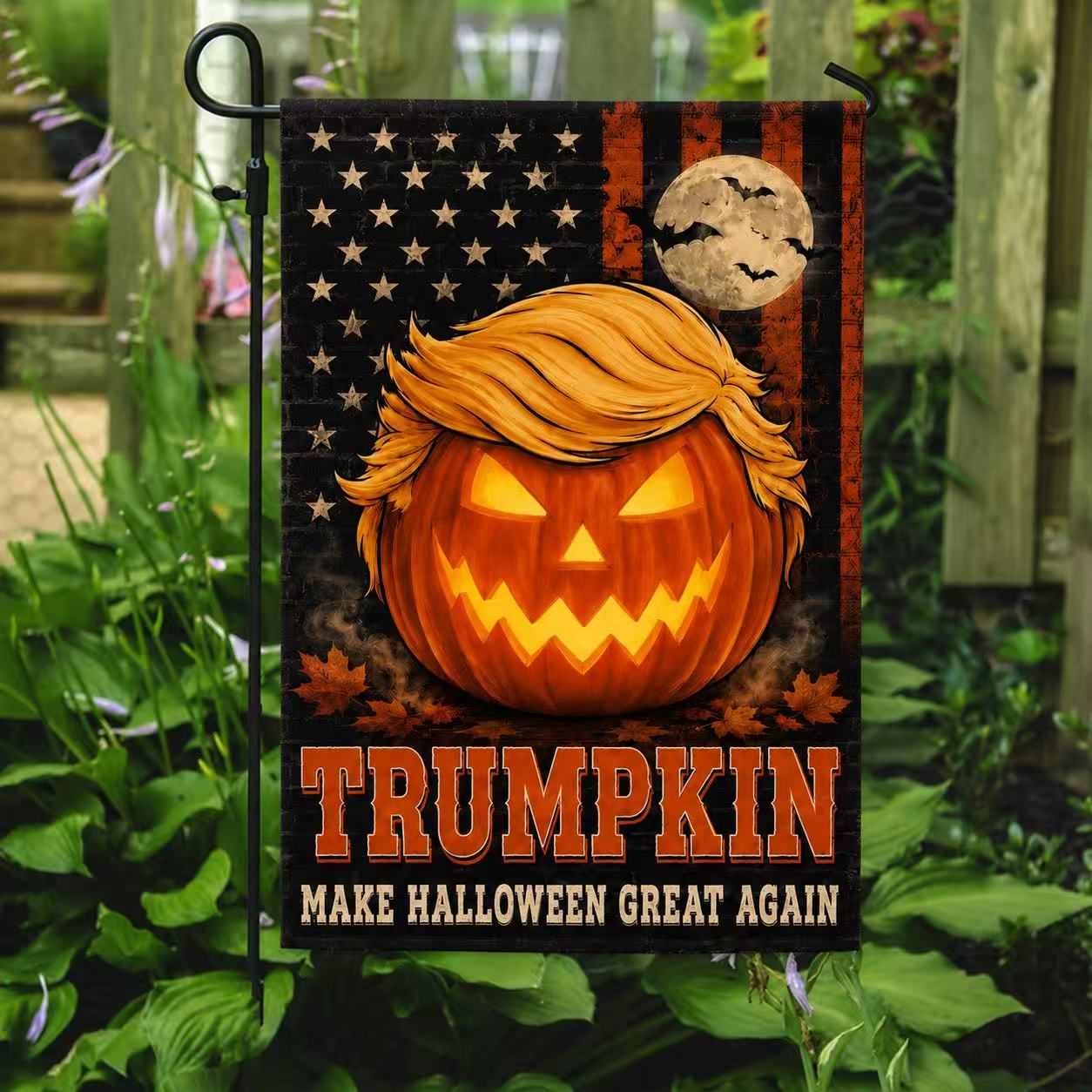 Trumpkin Make Halloween Great Again Garden Flag