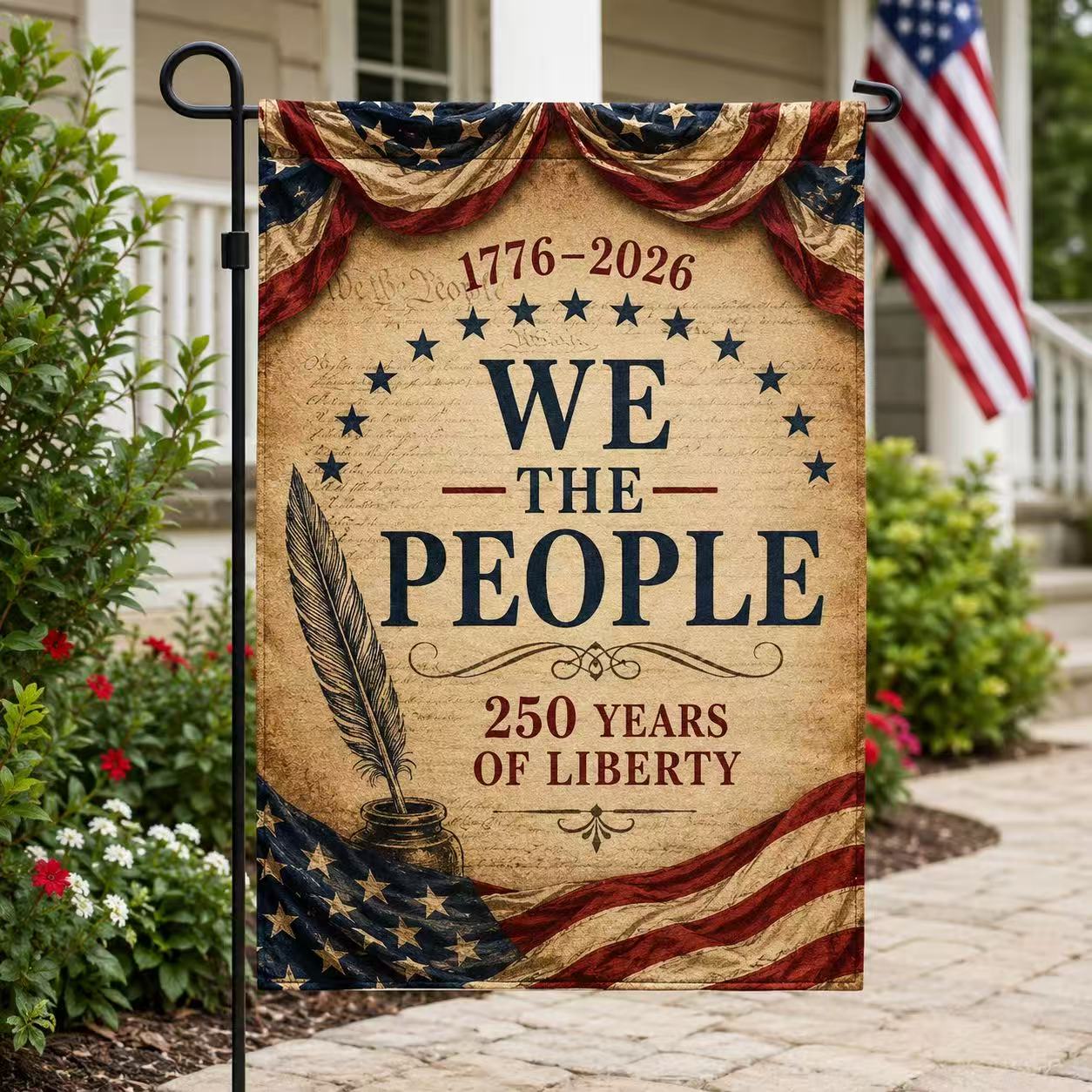 1776–2026 We The People 250 Years of Liberty Flag